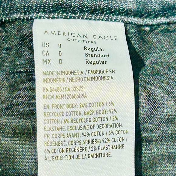 American Eagle Outfitters jeans Mom jeans dark gray wash women Size 0 - Picture 5 of 12